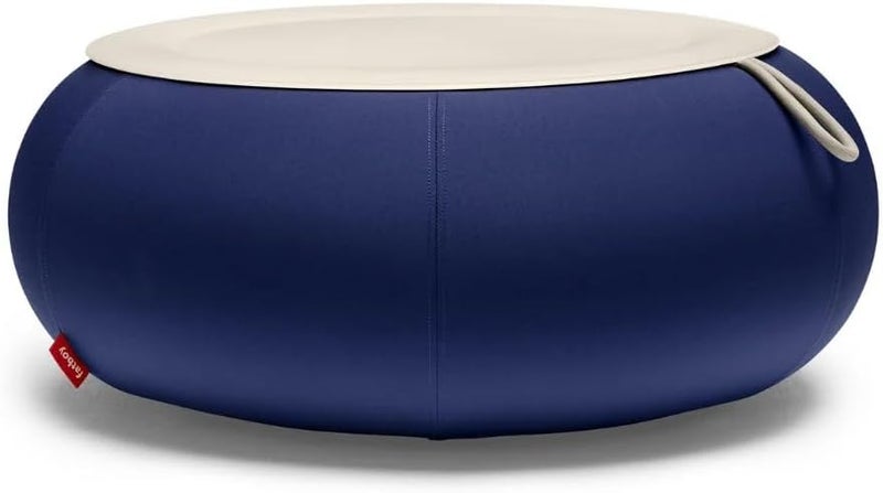 Fatboy Dumpty Outdoor Round Coffee Table - Steel Tabletop, Easy-to-Inflate, Durable for Indoor & Outdoor (87.5 x 35 cm) (Yves Blue) - Image 1